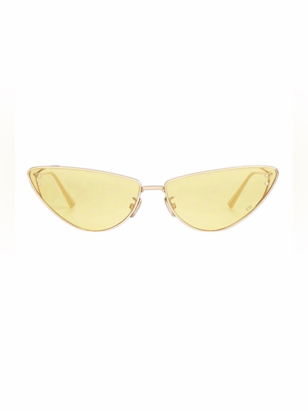 New Christian Dior Miss Dior Gold Yellow Cat-Eye Sunglasses